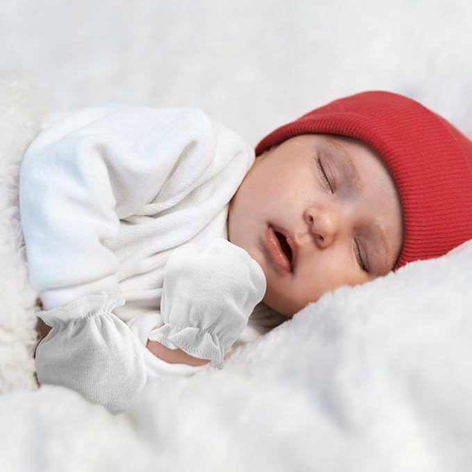 BQUBO Baby Mittens No Scratch Cotton Newborn Infant Glove Soft Skin-friendly - Image 2