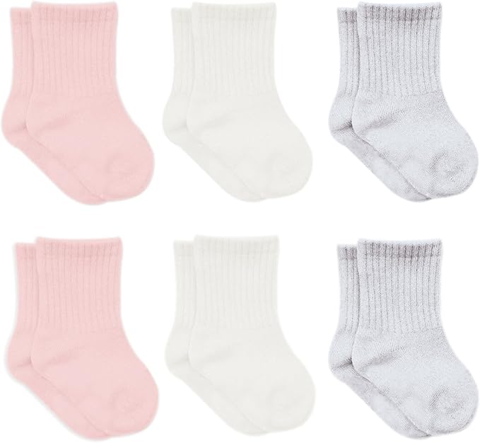 bistyle Baby Grip Ankle Socks 6 Pairs | Newborn Infant Toddlers Sock Organic by bistyle