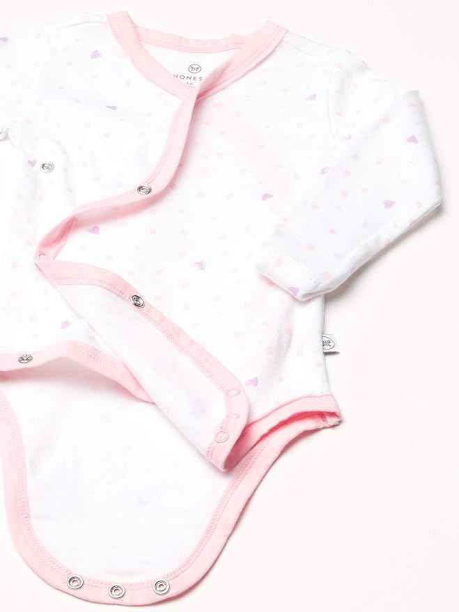 HonestBaby Baby 3-pack Long Sleeve Side-snap Kimono Bodysuits Organic Cotton - Image 3
