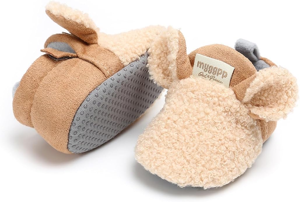 Baby Boys Girls Cotton Booties Non Skid Soft Sock Boots Infant Slippers Newborn - Image 8
