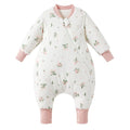 Duomiaomiao 3.5 TOG Toddler Sleep Sack 6-12 Months 100% Cotton Winter Side Open Zipper Baby Sleep Sack with Feet, Warm Toddler Wearable Blanket