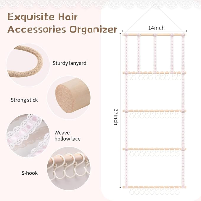POVETIRE Headband Holder Hair Bows Organizer - Image 3