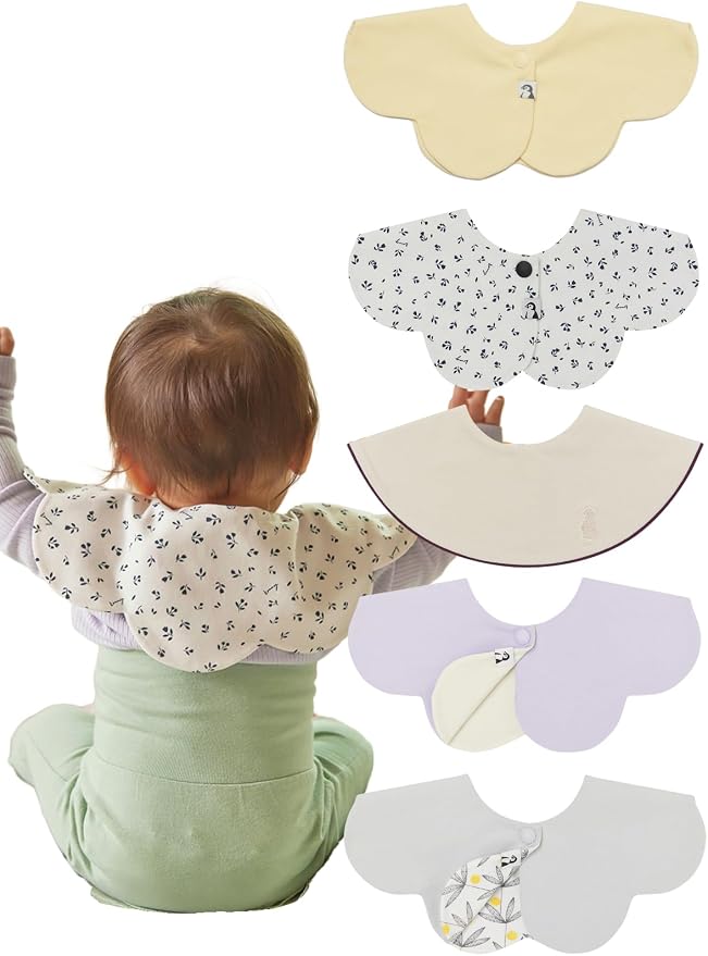 Konny Baby Bib 3/5/7-Pack Set, 360 ​​° Rotate, Soft and Absorbent Drooling by Konny