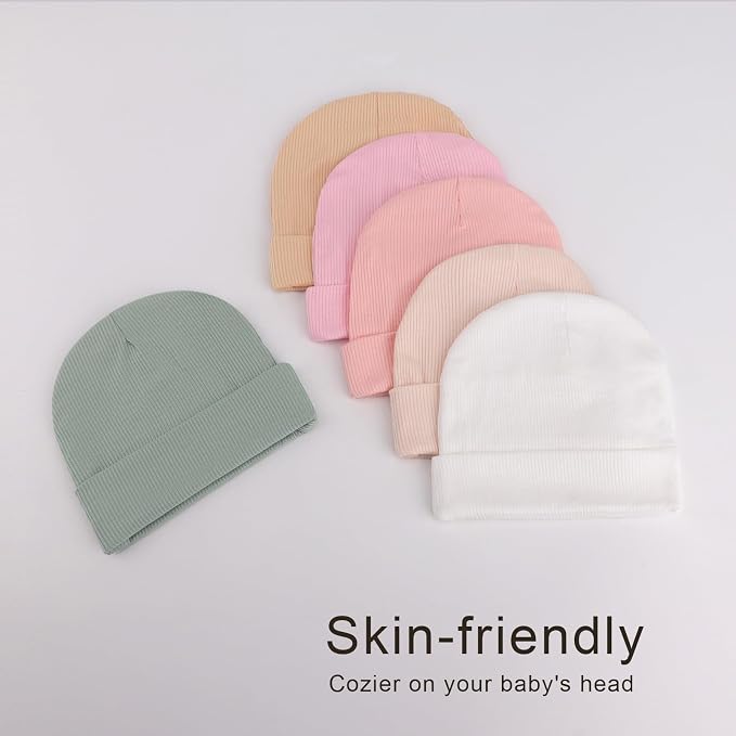 DRESHOW BQUBO 6 Pack Baby Newborn Hats Set - Image 7