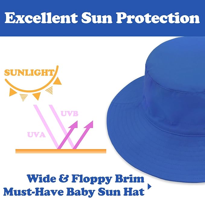 Sarfel Baby Sun Hat Summer Baby Boy Hats UPF 50+ Sun Protection Toddler Hat - Image 5