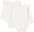 Amazon Essentials Baby Girls' Long-Sleeved Ruffle Bodysuits by AmazonEssentials