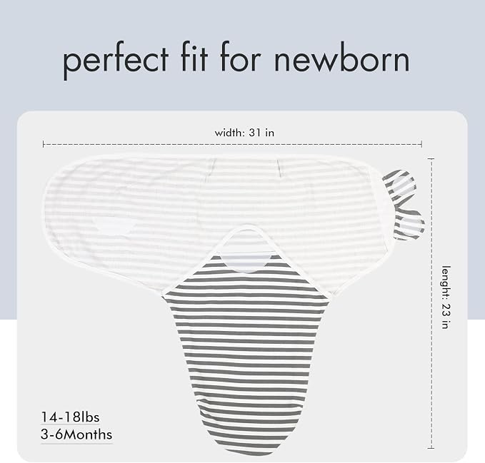 GLLQUEN BABY Swaddles for Newborns 3-6 Months, Adjustable & Easy Fastener | - Image 6