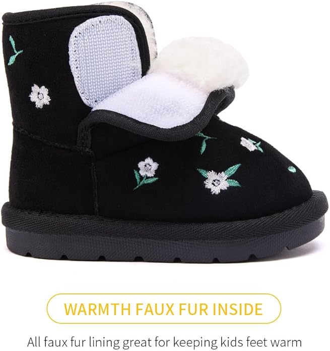 BMCiTYBM Girls Boys Snow Boots Warm Winter Fur Lined Baby Shoes (Infant/Toddler/Little Kid)