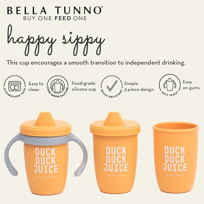 Bella Tunno Sippy Cup, Set of 2 Silicone Training Cups with Transition Handles for Infants, Toddlers & Kids, Babies 6-12 Months & Toddlers 1-3 Years, Boys & Girls, Little Lady & Buttercup, 8 oz