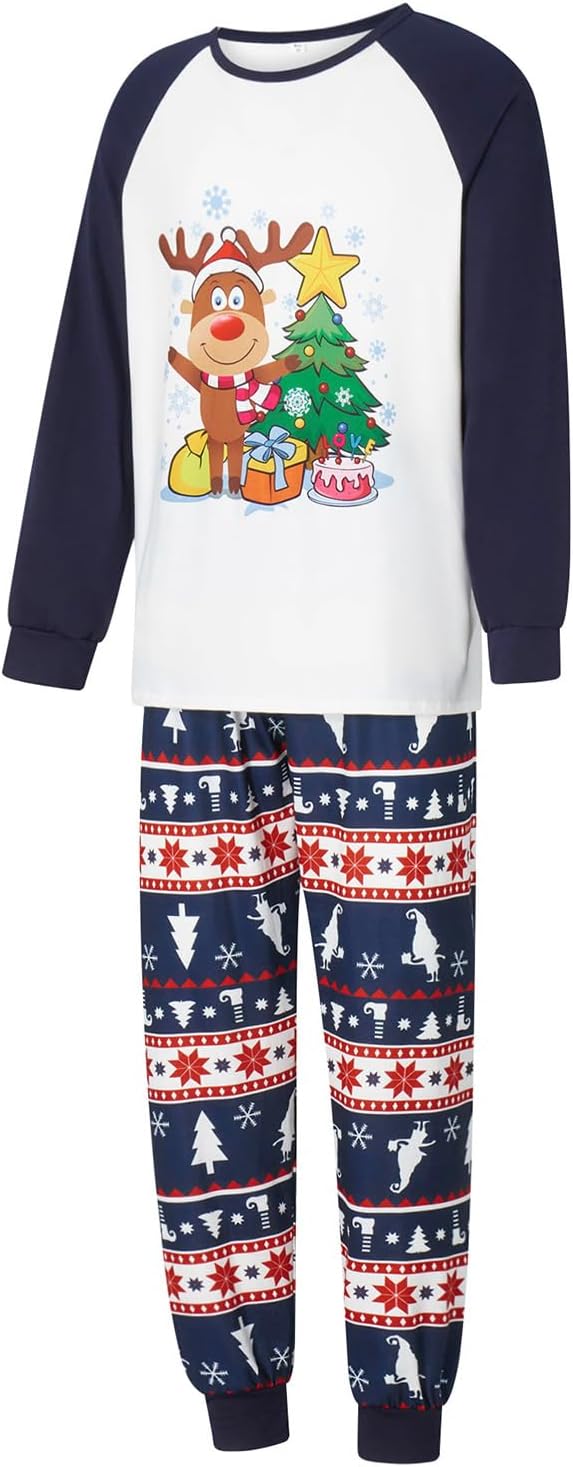 Awoscut Family Christmas Pajamas Matching Pajamas for Family, Xmas PJs Sets Holiday Sleepwear