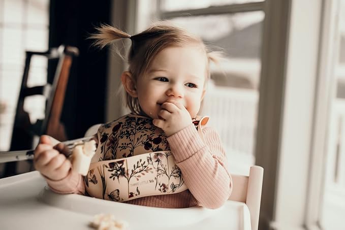 Three Little Tots Modern Silicone Baby Bib – Adjustable Fit Waterproof Catch - Image 7
