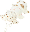 3 Pcs Baby Sun Hat Muslin, Baby Bucket Hat | UPF 50+ Sun Protection, Adjustable by Zhamate