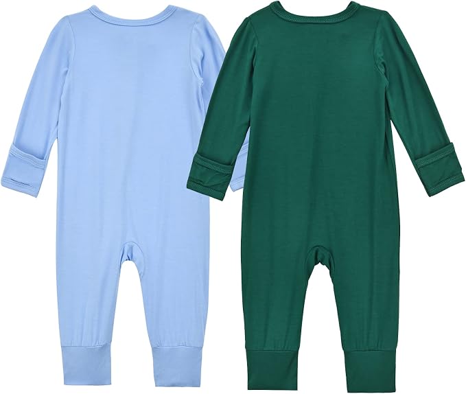 Aablexema Unisex Rayon of Bamboo Baby Footless Pajamas Romper - Image 3