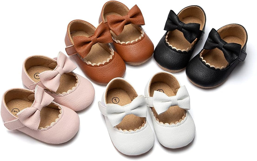 KIDSUN Infant Baby Girls Mary Jane Shoes Non-Slip Rubber Sole Ballet Slippers - Image 4