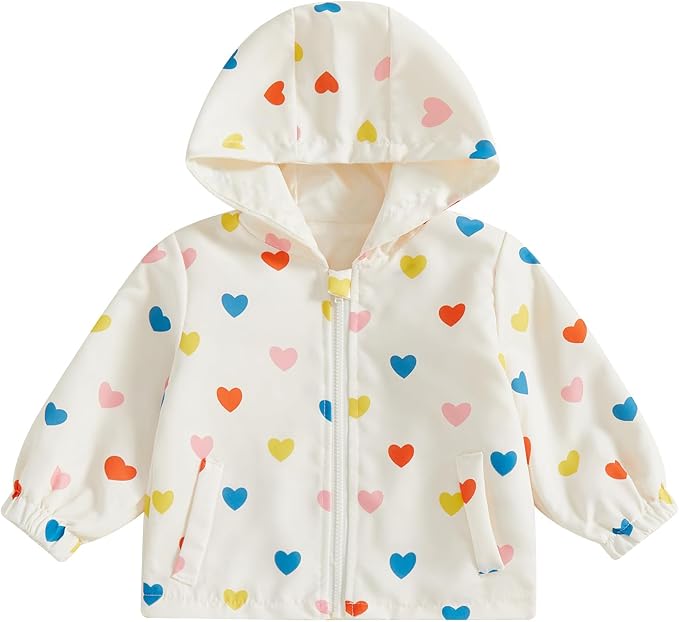 Toddler Windbreaker Jacket Baby Girl Hooded Zip Up Sweatshirt Winter Jacket by Lefyira