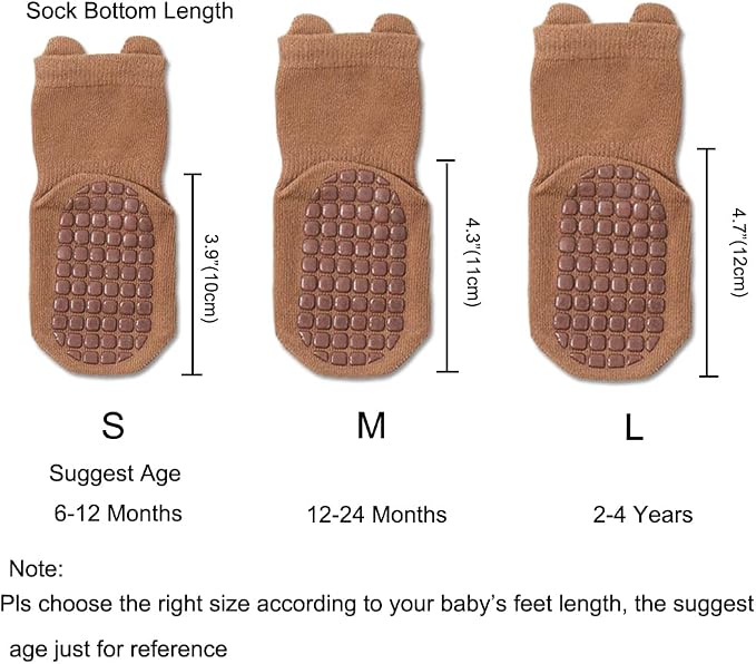 Exegawe Toddler Non Slip Socks, Cute Baby Socks - Image 5