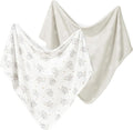 david's kids 2 Pack Baby Cotton Swaddle Blankets, 100% Cotton and Ultra Soft by davidskids