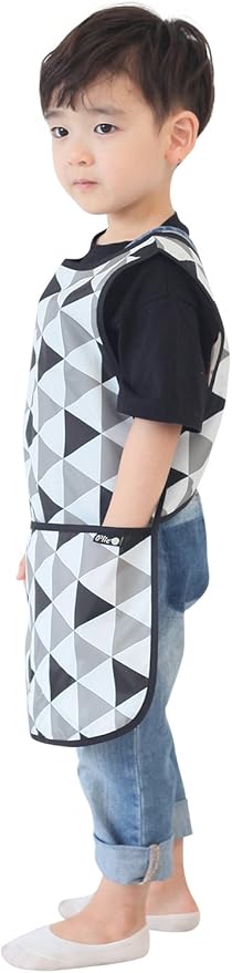 Kids Painting Apron – Waterproof Art Smock for Toddlers & Preschoolers, Messy Play, Baking, Crafts, Cooking, Mealtime