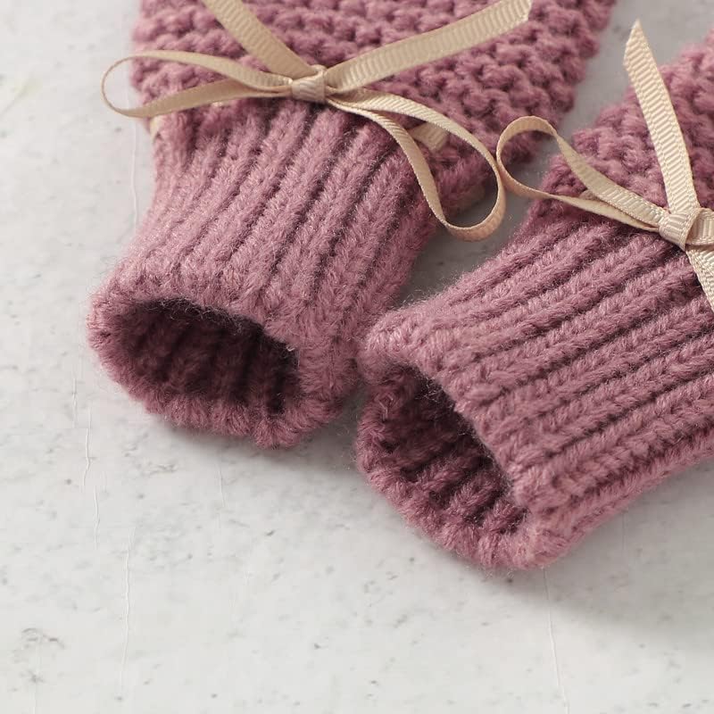 LAWKUL Baby Booties Knit Newborn Shoes Cozy First Walkers Infant Toddler Boots - Image 3