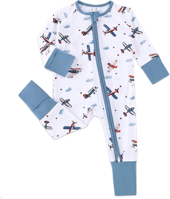 Baby Viscose of Bamboo Convertible Footie Pajamas by Cabahata