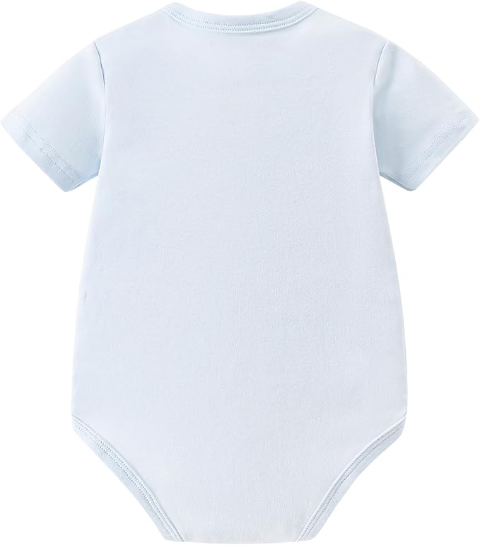 AIWUHE Unisex-Baby Short Sleeve Bodysuits Cotton One-piece Boy Girl Summer - Image 2