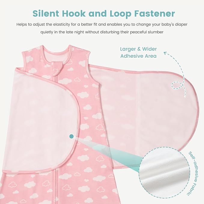 Baby Swaddle Sleep Sack, 1.0 Tog New-Parent-Friendly Swaddle | 6-12 Months Baby - Image 3