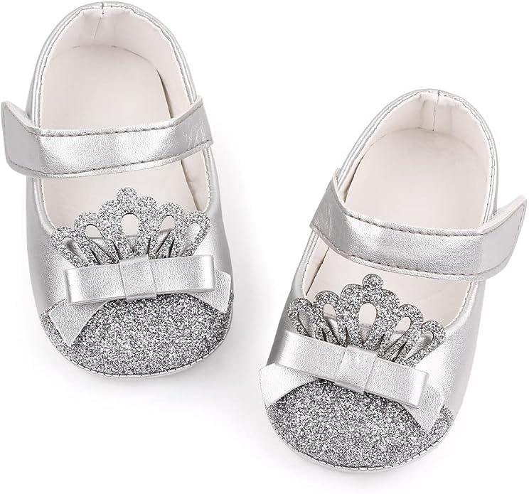 Meckior Infant Baby Girls Soft Sole Bowknot Princess Wedding Dress Mary Jane by Meckior