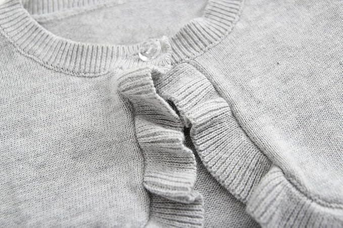 Toddler Girls Cardigan Sweater Bolero Shrug Baby Kids Long Sleeve Cropped Dress - Image 3