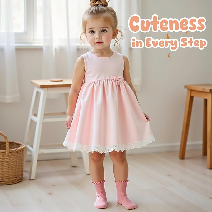 HONGTEYA 6 Pairs Toddler Ruffle Socks - Image 6