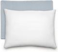 Comfy Cubs Toddler Pillow with Cotton Pillowcase, 13 x 18 in - Travel and Sleep Support for Kids - Lightweight, Breathable Microfiber Fill - Soft and Cozy Small Pillow for Toddlers - Pacific Blue