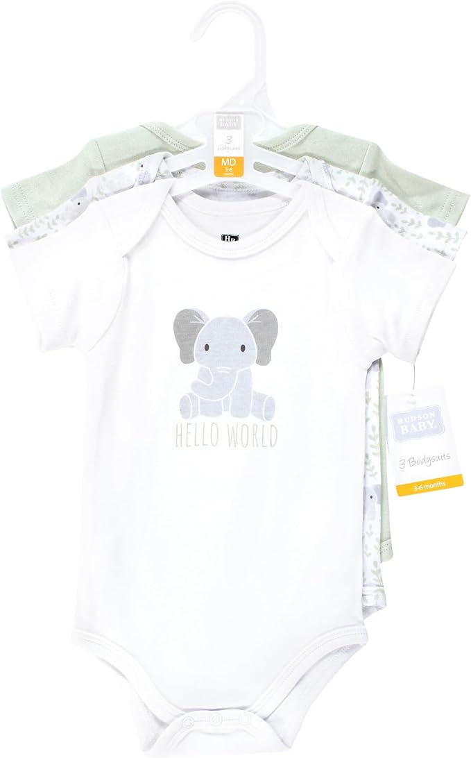 Hudson Baby Unisex Baby Cotton Bodysuits - Image 2