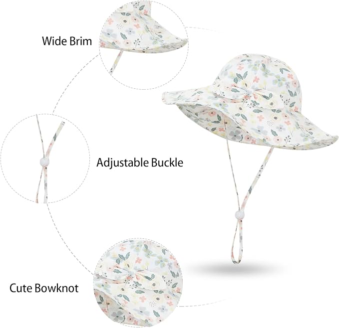 Baby Toddler Sun Protection Bucket Hat Infant Beach Summer Hats - Image 4