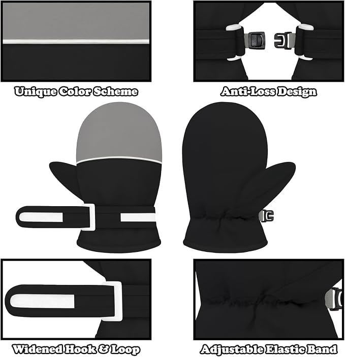 Sarfel Toddler Mittens Waterproof Toddler Gloves Baby Winter Mittens Toddler - Image 5