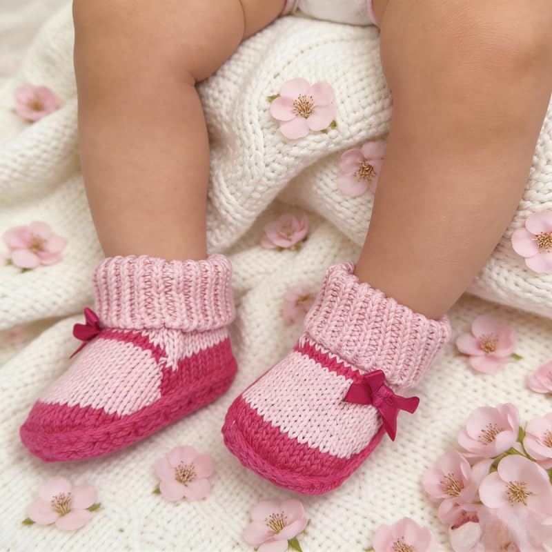 2 pairs Cute Knit Animal Baby Booties - Image 2