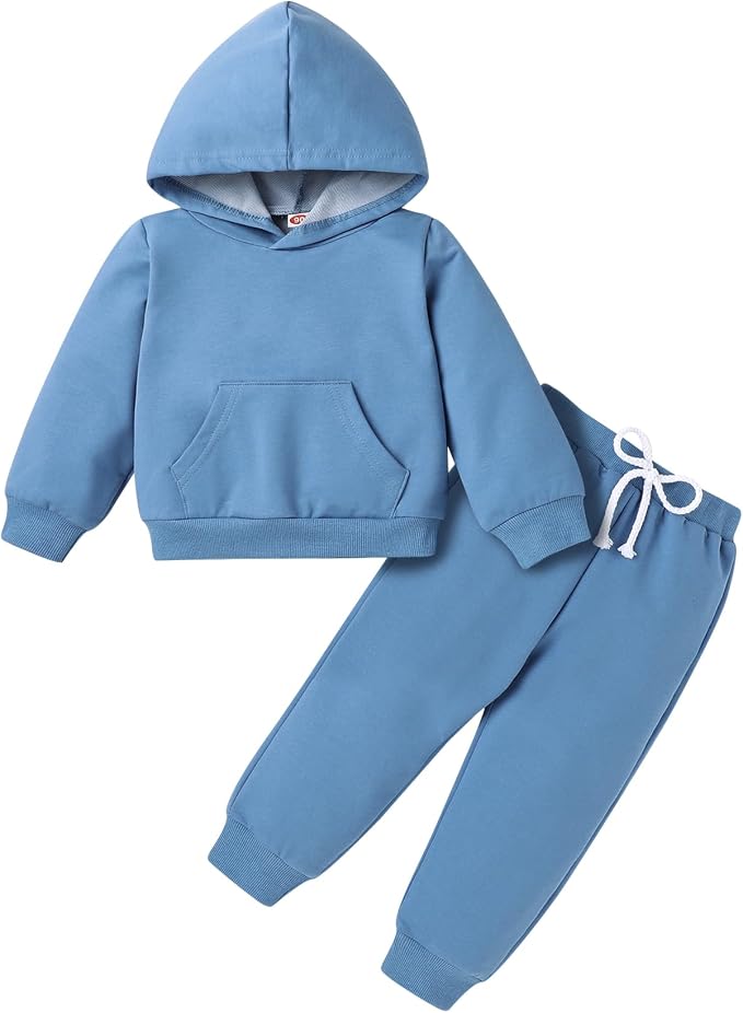 Happy Town Baby Fall Outfits for Girl Boy Long Sleeve Hoodie Top and Long by HappyTown