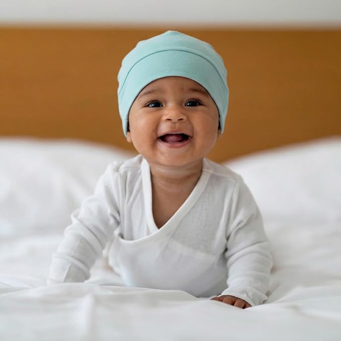 6 Pack Satin Lined Baby Beanie Newborn - Image 6