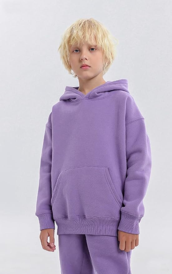 Toddler Boys Girls Sweatshirt Cotton Solid Fall Pullover Hoodie | Long Sleeve - Image 2
