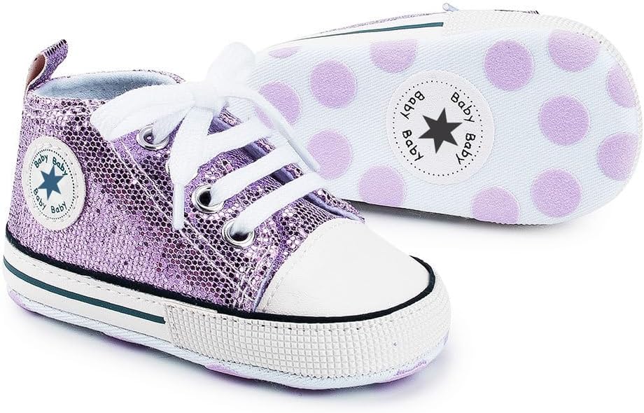 Unisex Baby Girls Boys Canvas High-top Shoes, Newborn Infant Anti-Slip Soft - Image 4