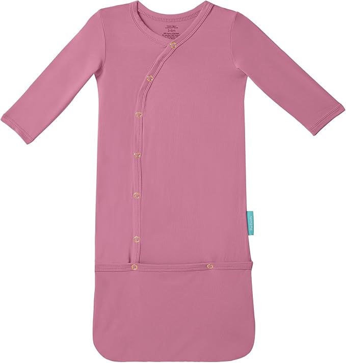 PurComfy Supersoft Baby Sleeper Gowns, Premium Bamboo Viscose Infant Nightgown Sleepers Preemie Newborn Snap Bundler