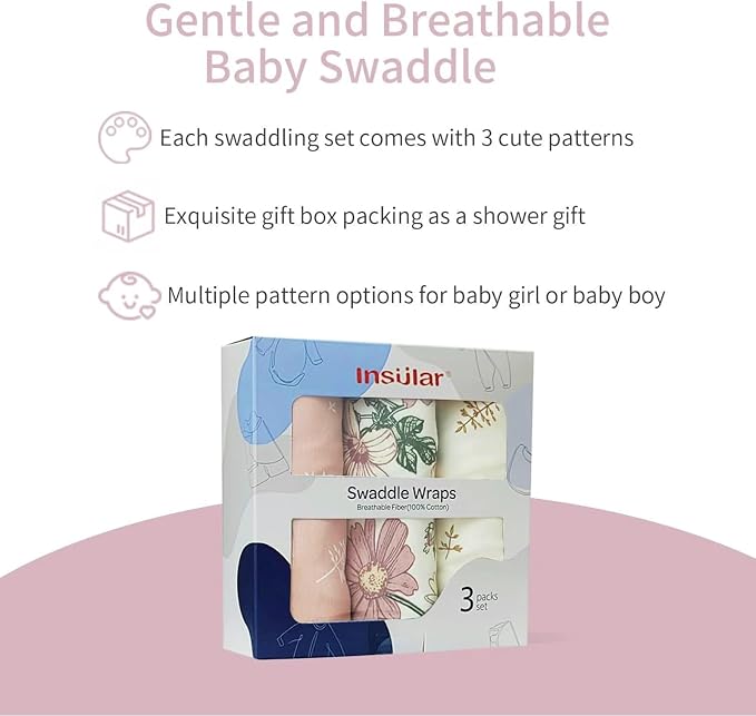 insular Baby Swaddle Wrap, Swaddle Blanket - Image 3