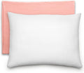 Comfy Cubs Toddler Pillow with Muslin Pillowcase, 13 x 18 in - Travel and Sleep Support for Kids - Lightweight, Breathable Microfiber Fill - Soft and Cozy Small Pillow for Toddlers - Blush