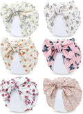 Cinaci 6 Pack Nursery Hospital Caps Bonnets Beanies Headwraps Turban Hats by Cinaci