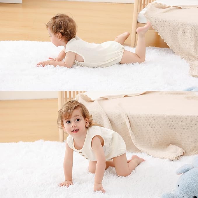 Baby Boy Romper 3 Pack Sleeveless Cotton Linen Tank Top Bodysuit | Breathable - Image 4