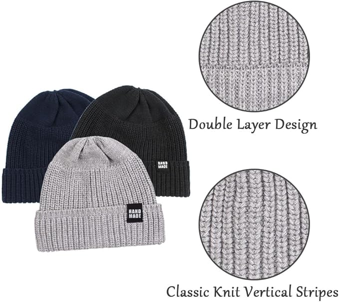 JANGANNSA Simple Knitted Baby Beanie Hip-Hop Boys Winter Hat Toddler Kids Bonnet for Girls 0-5Y