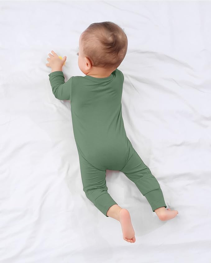 GUISBY Baby Rayon Footless Snug Sleepers, 2-Way Zip Footless Pajamas 3-Pack | - Image 9