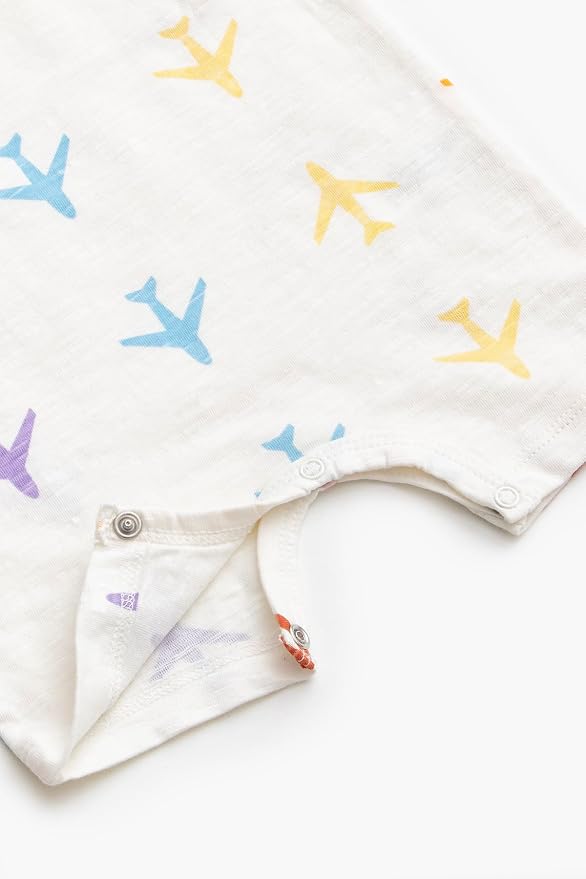 monica + andy Slub Shorty Romper, 100% Organic Baby Clothes - Image 5
