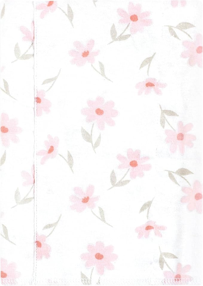 Luvable Friends Hudson Baby Flannel Burp Cloths 7pk, Sweet Honeycomb Pink - Image 2