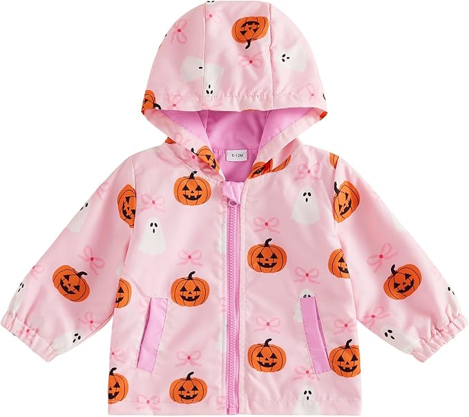Toddler Baby Girl Windbreaker Jacket Zip Up Hoodie Long Sleeve Sweatshirt by Emmababy