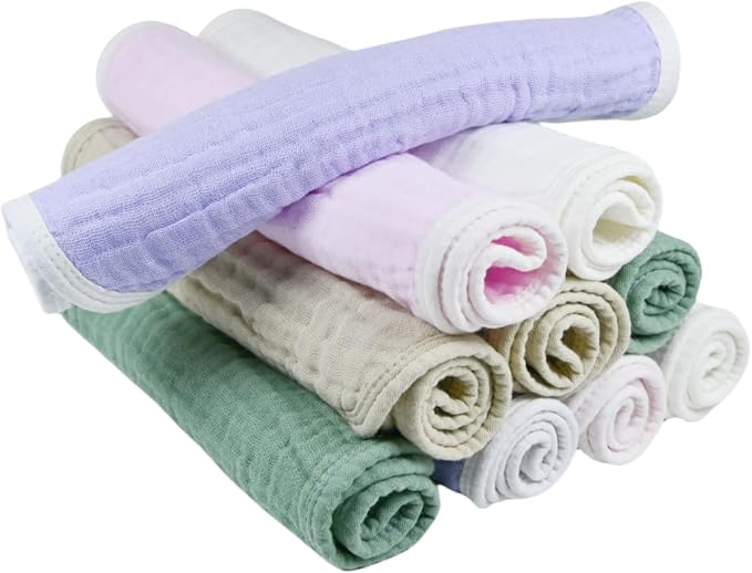 Burp Cloths Large, Muslin Burp Cloths - Image 3