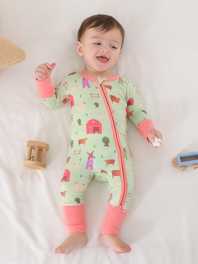 GUISBY Baby Footless Pajamas, Rayon of Bamboo, NB-2T | Rayon of bamboo softness - Image 5